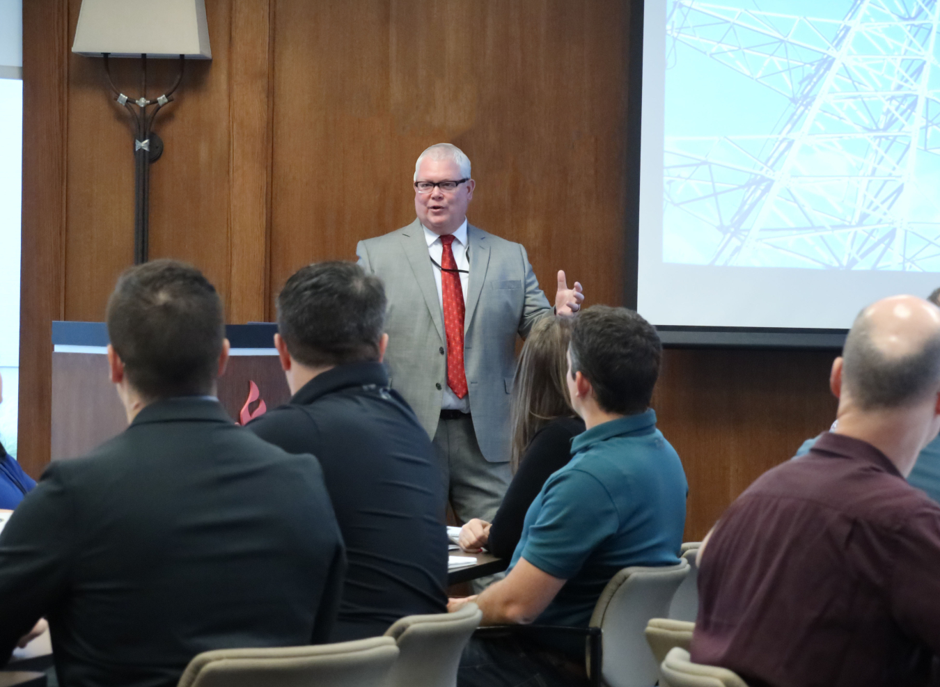 mike wech presenting to a group