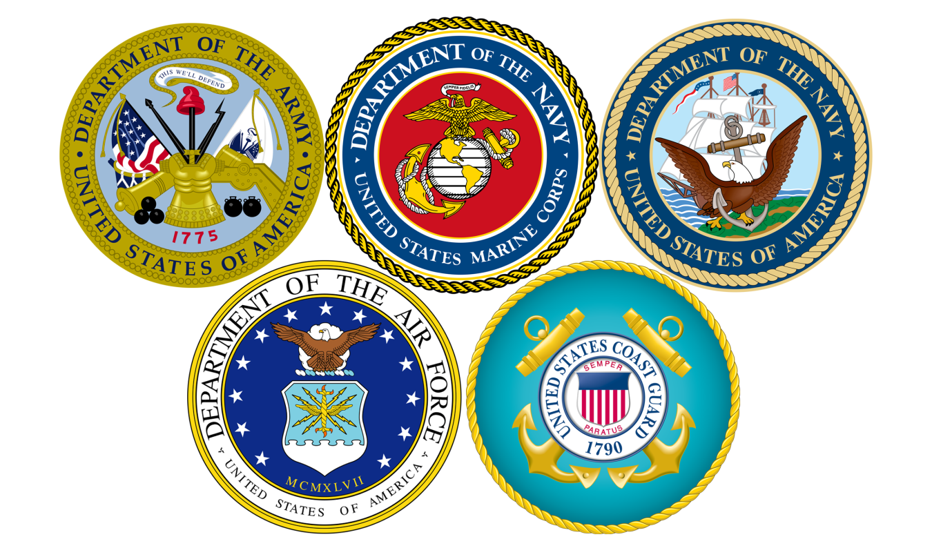 Image of the 5 US Military logos