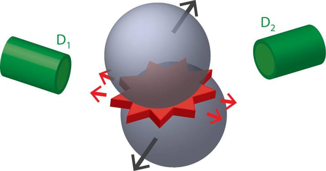 Optical deblurring, applied to measurements of nuclear collisions, can reveal what detectors (D1 and D2) would see if they were optimally oriented relative to the initial geometry of the collisions.