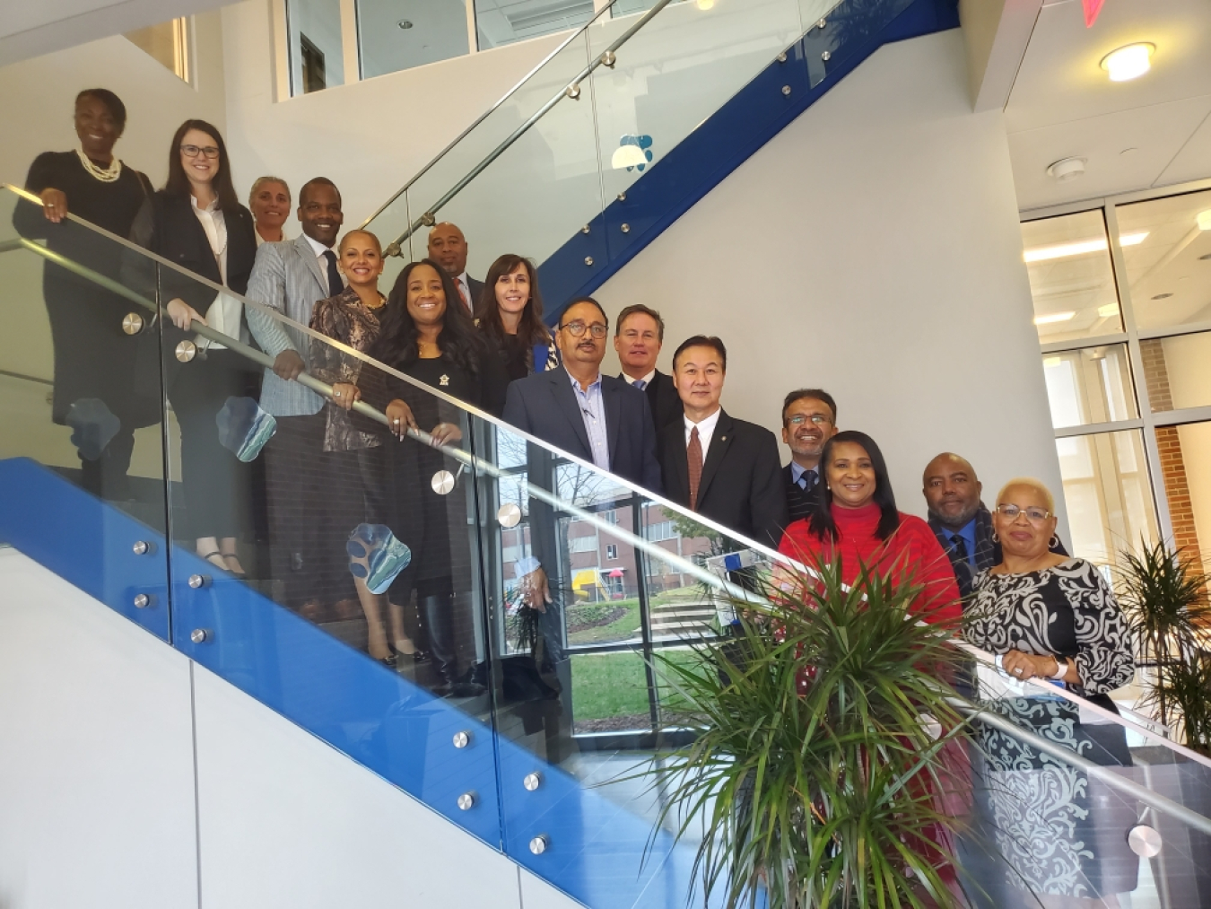 Representatives from EM, Tennessee State University (TSU), Fisk University, Meharry Medical College and UCOR are shown during a recent tour of TSU’s College of Agriculture Building.