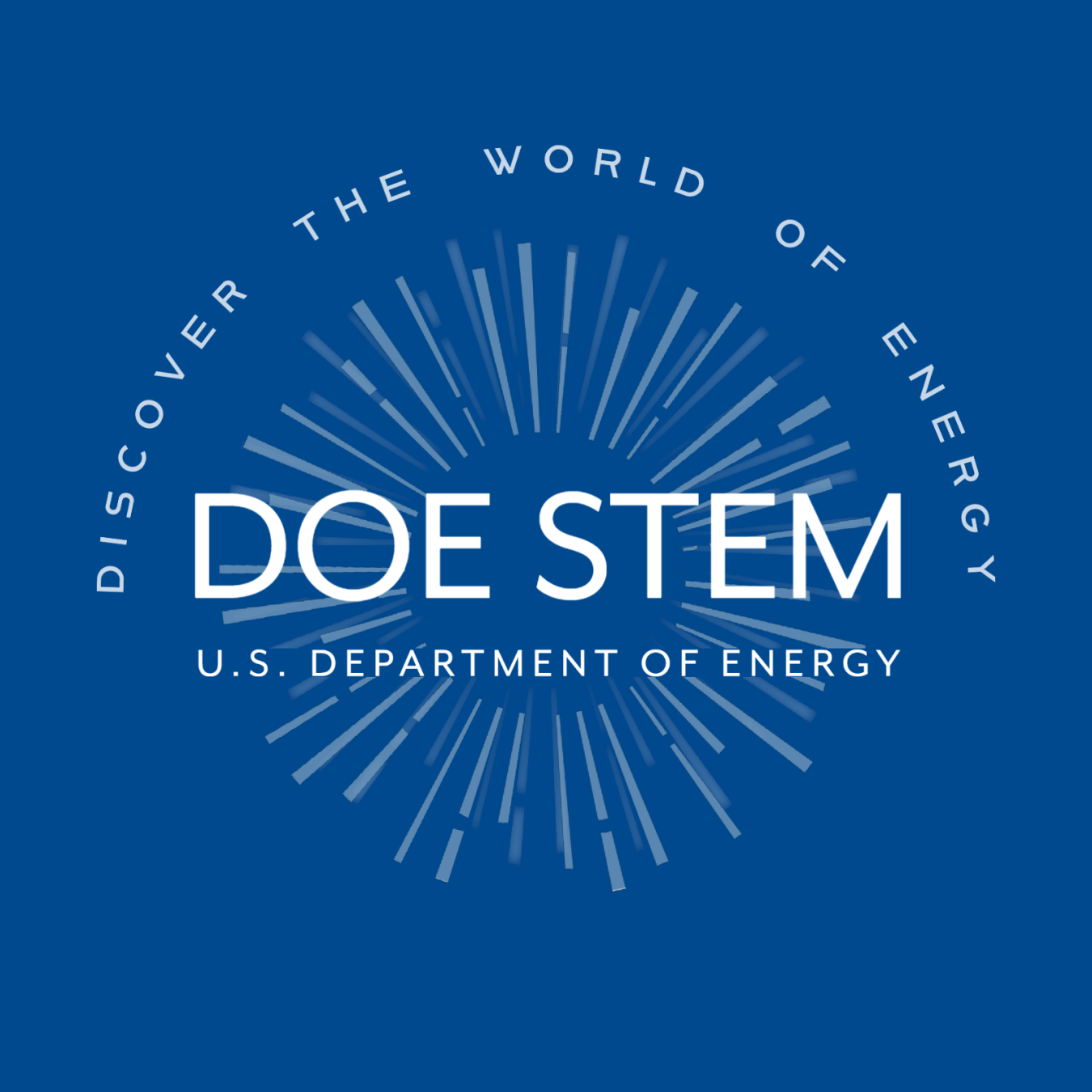 DOE STEM logo with the words "Discover the world of energy."