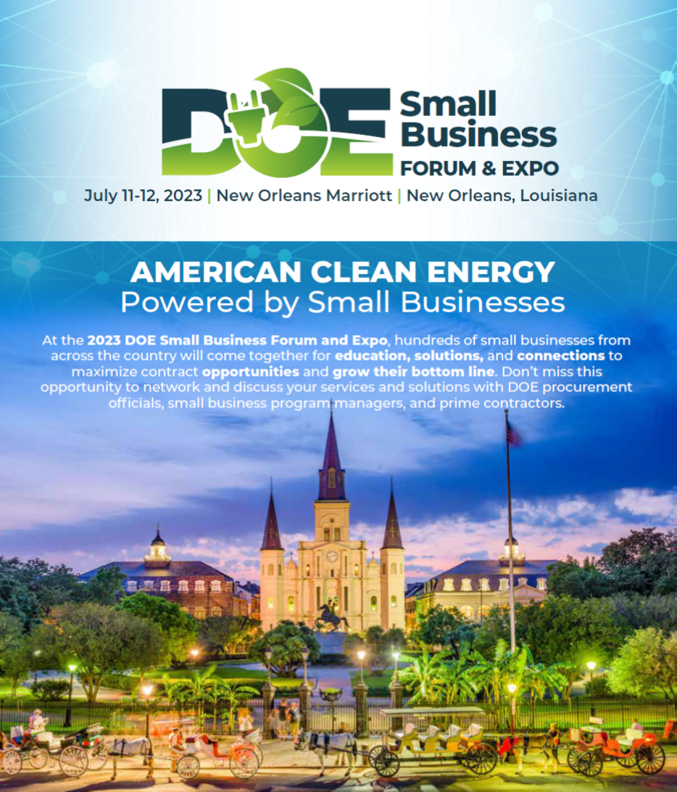 2023 DOE Small Business Forum & Expo Flyer