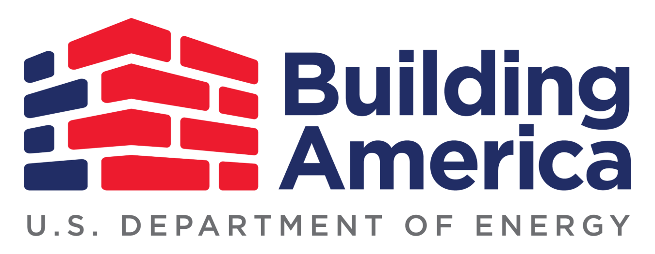 Building America logo: Graphic of a block of bricks with the words Building America and U.S. Department of Energy.