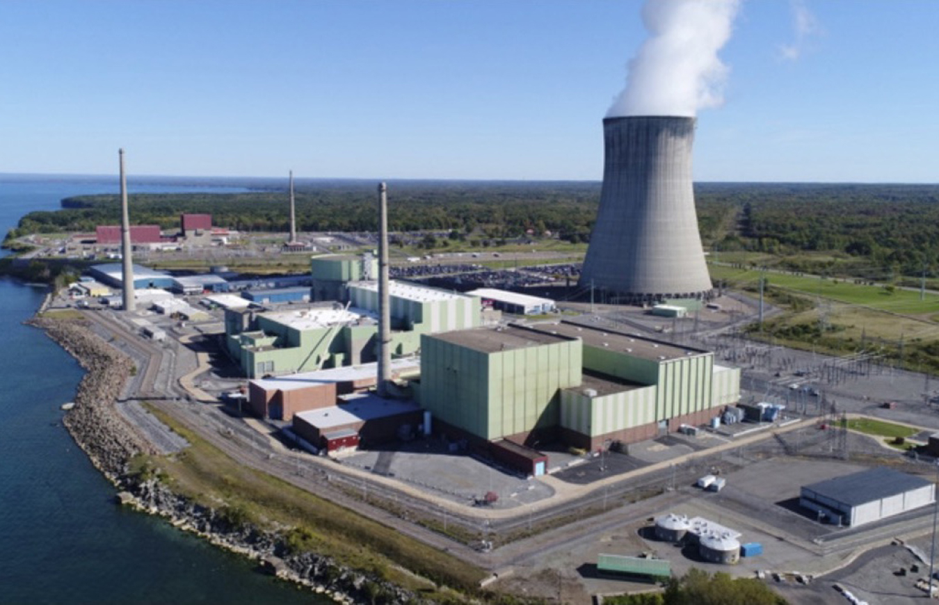 An exterior photo of the Nine Mile Point nuclear facility.