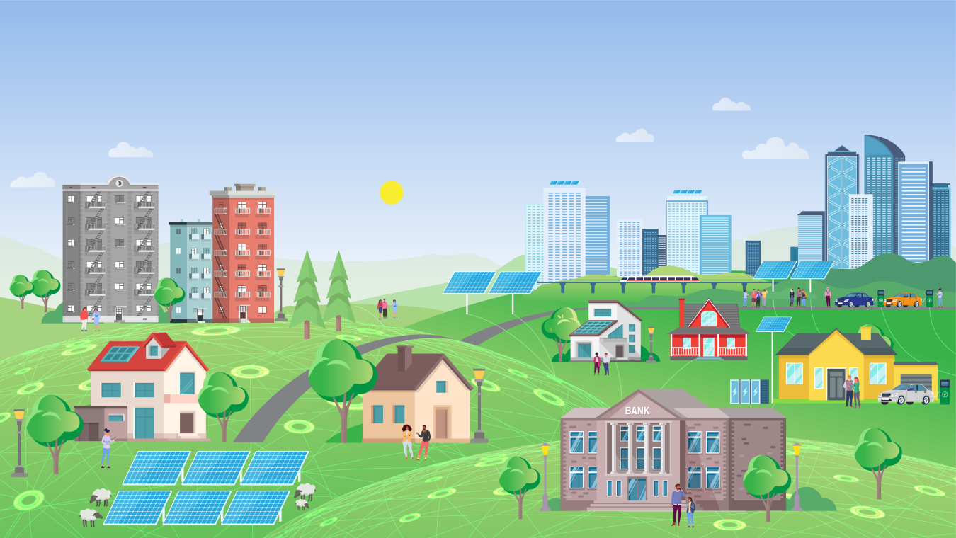 Graphical display of community solar system