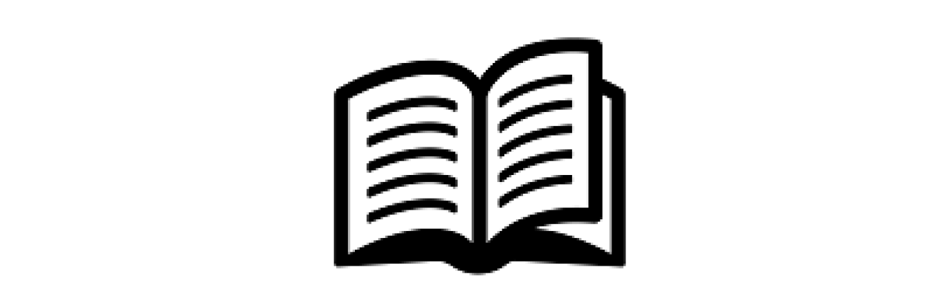 an icon of an open book.