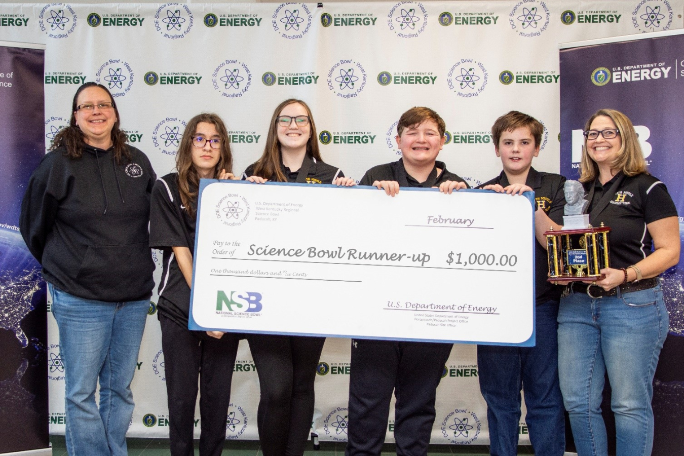 Heath Middle School finished second in the 2023 West Kentucky Regional Science Bowl.