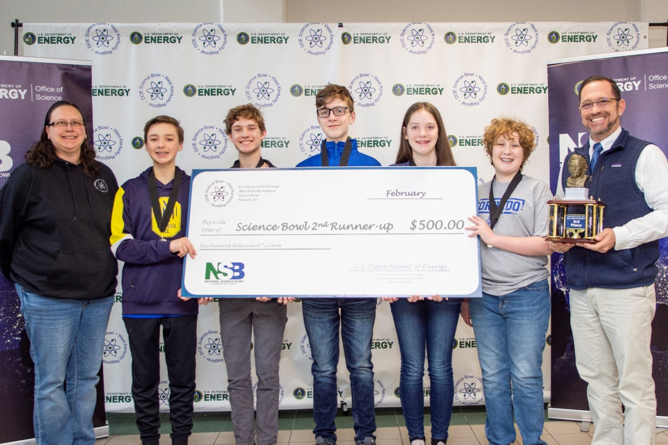 Paducah Middle School's 2023 Science Bowl team