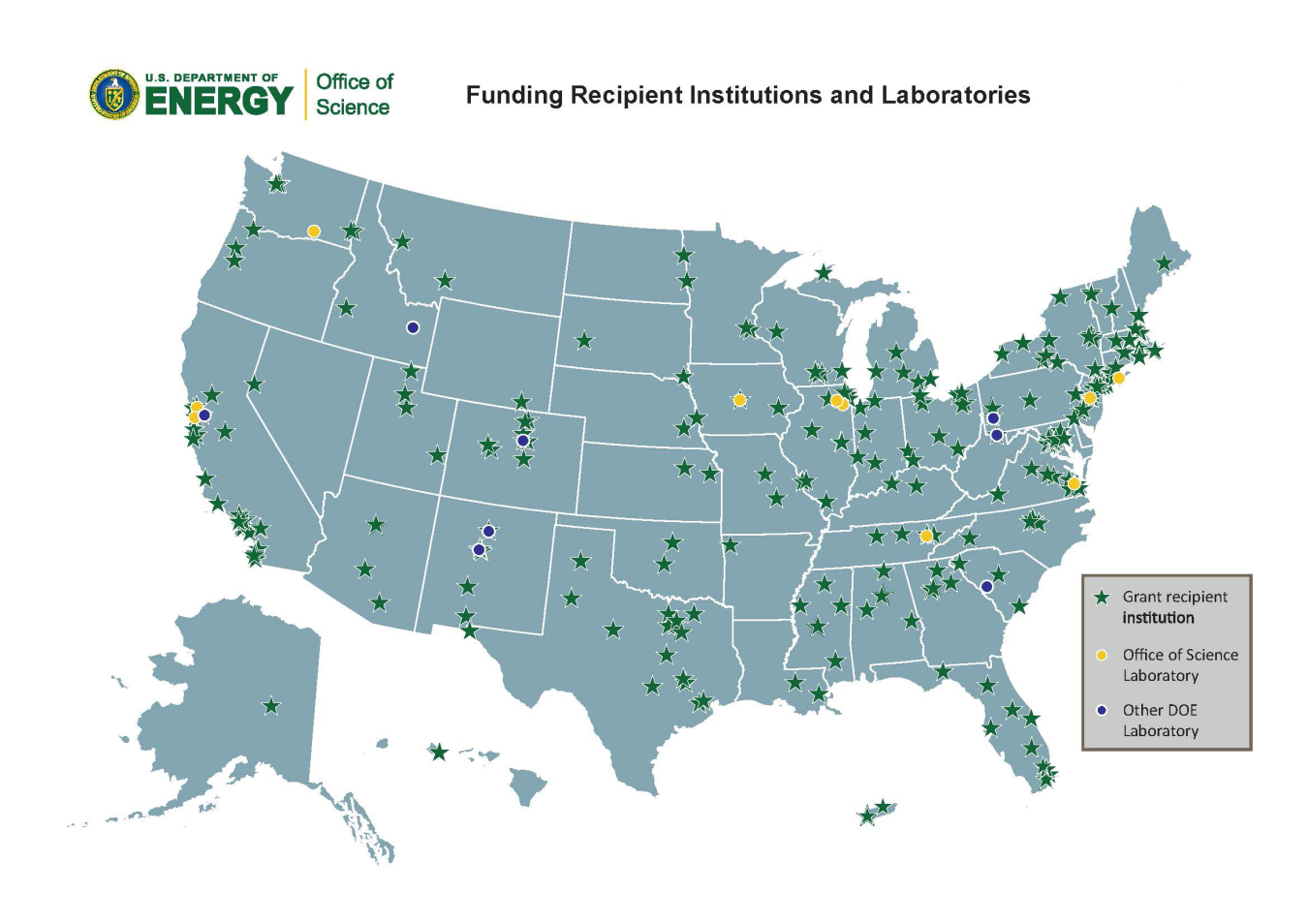 DOE Office of Science Funding Recipient Institutions and Laboratories