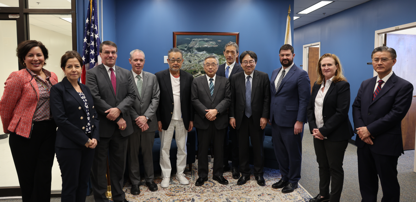 Pictured at EM headquarters last week, from left, are Ana Han, foreign affairs specialist, EM International Program; Joceline Nahigian, director, EM Office of Intergovernmental and Stakeholder Programs; Scott Whiteford, deputy director, DOE Office of Legacy Management; William “Ike” White, EM senior advisor; Masaki Nakagawa, special adviser to executive directors, NDF; Tokuhiro Yamamoto, executive director, NDF; Shin Morita, managing director,
