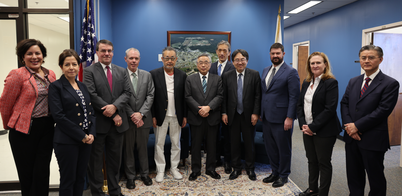 Pictured at EM headquarters last week, from left, are Ana Han, foreign affairs specialist, EM International Program; Joceline Nahigian, director, EM Office of Intergovernmental and Stakeholder Programs; Scott Whiteford, deputy director, DOE Office of Legacy Management; William “Ike” White, EM senior advisor; Masaki Nakagawa, special adviser to executive directors, NDF; Tokuhiro Yamamoto, executive director, NDF; Shin Morita, managing director, 