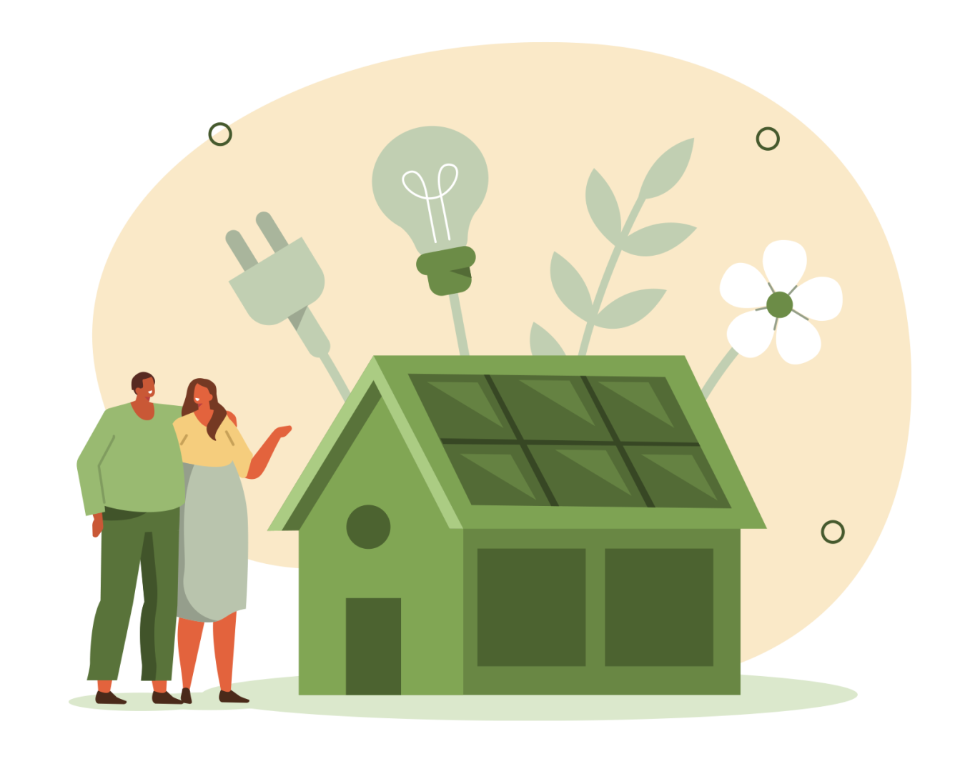 Couple buying a green home