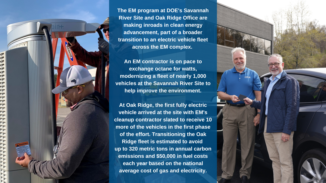 Click here to read about Savannah River Site efforts and here for Oak Ridge