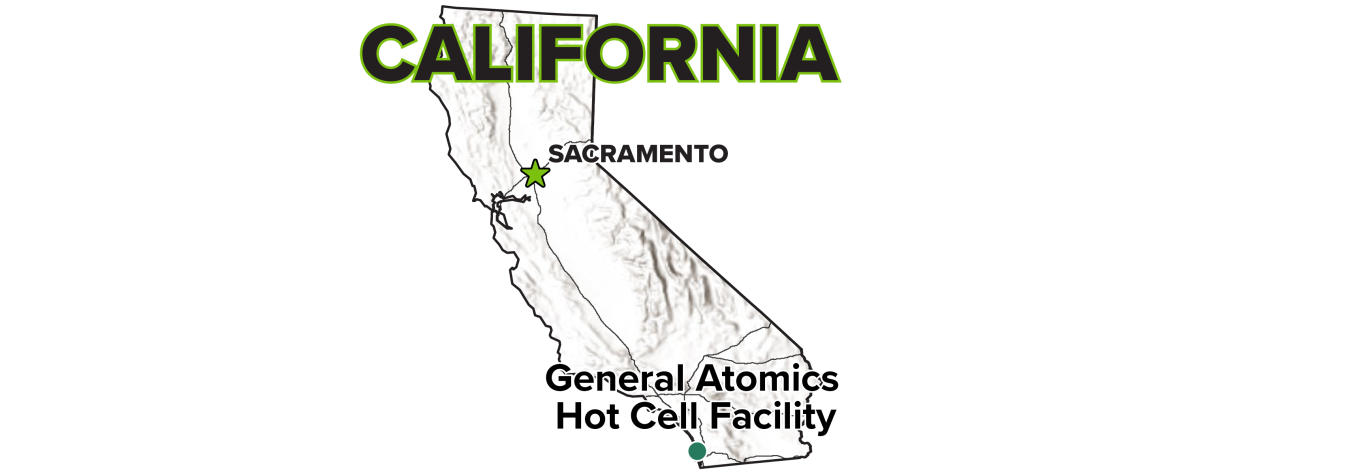 General Atomics Hot Cell Facility, California, Site map.