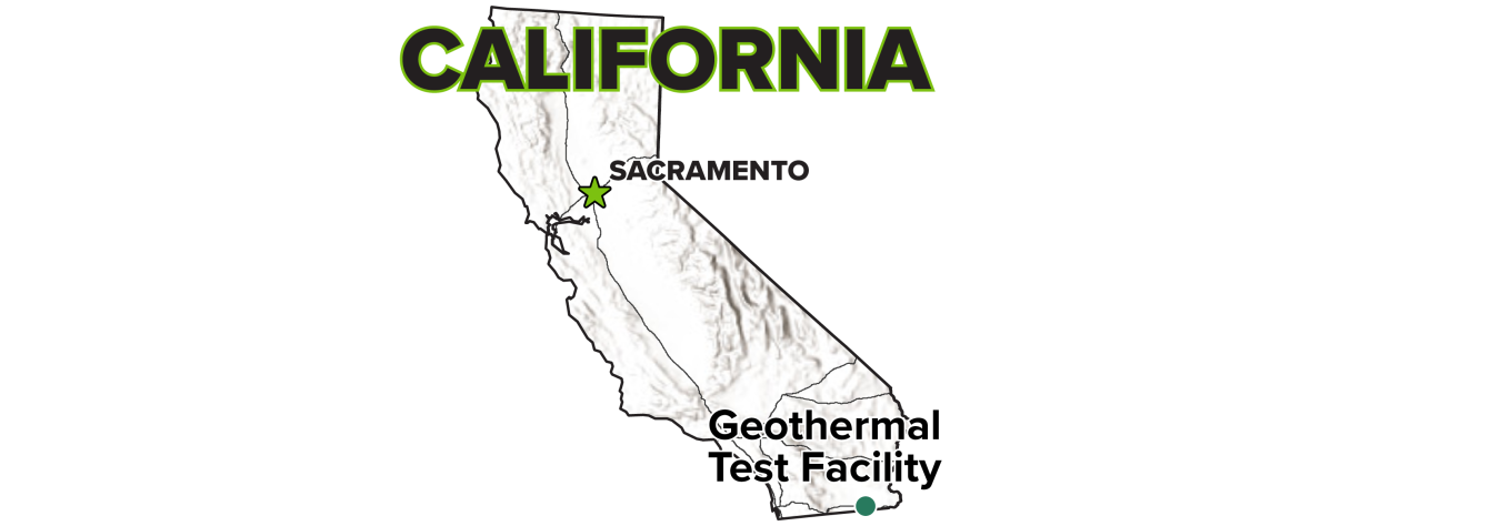 Geothermal Test Facility, California, Site map.