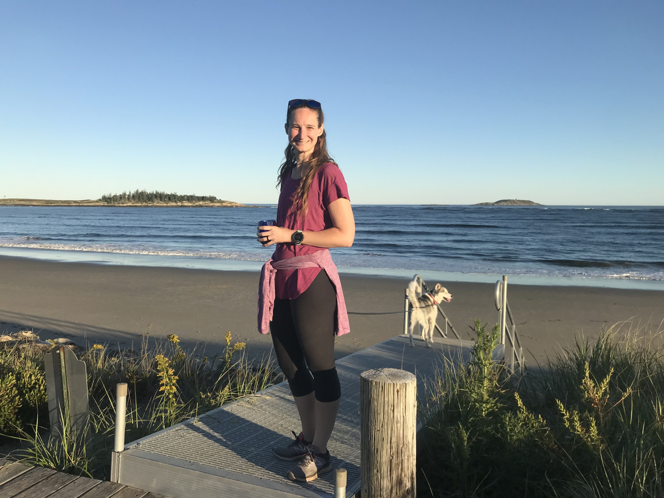 woman standing on a beach