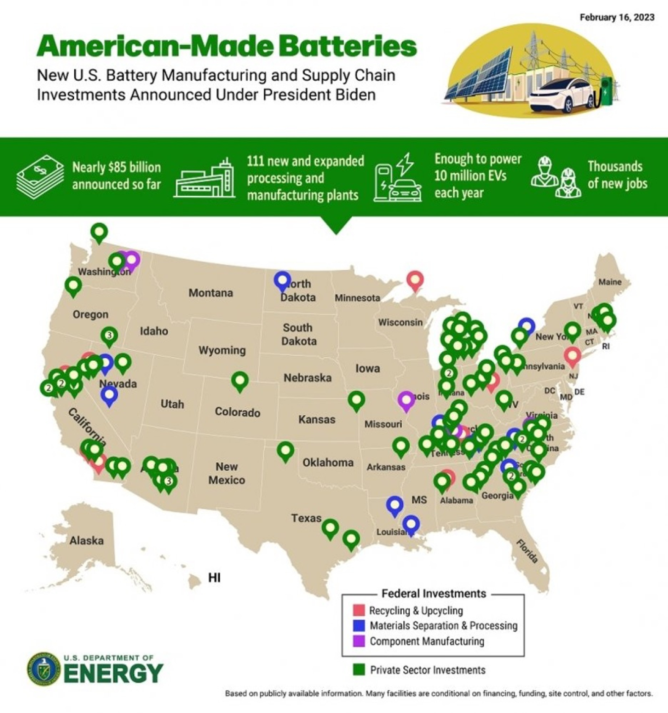 Map of Battery Supply Chain Investments