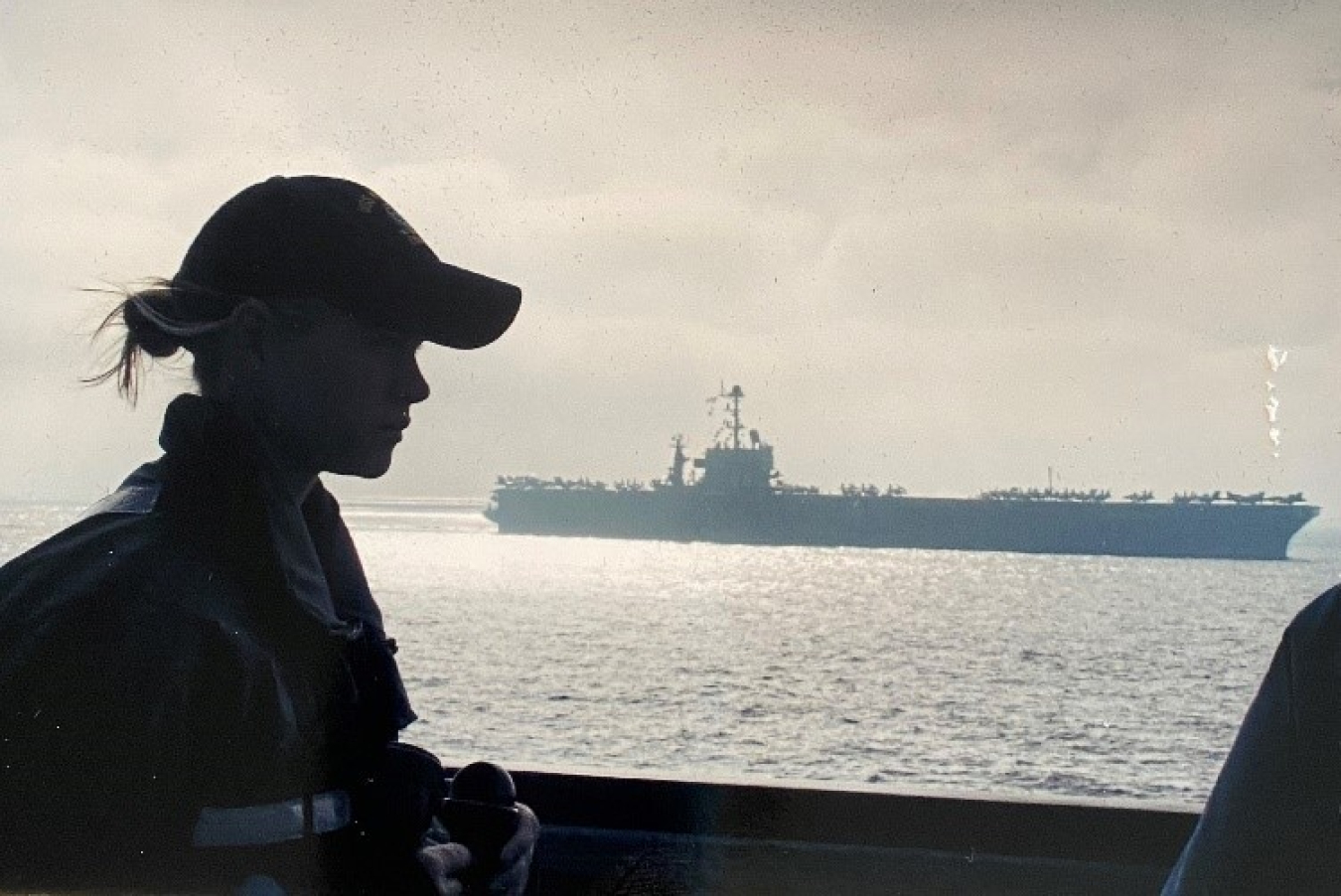 Sarah Mustin on a naval ship
