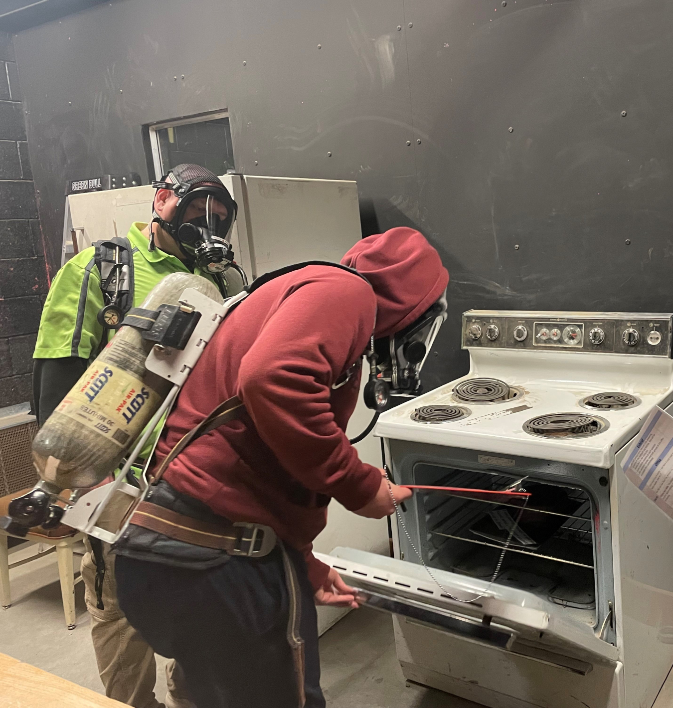 Trainees at the HAMMER Federal Training Center work through a scavenger hunt activity as part of an update to the center’s respiratory protection training program for the Hanford Site.