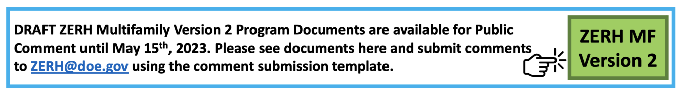 ZERH MF V2 is available for public comment until May 15, 2023.