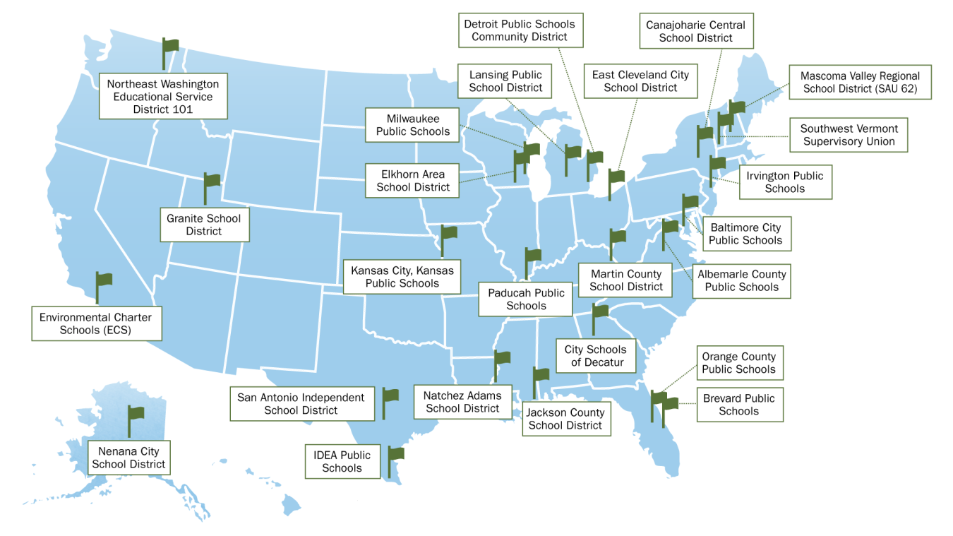 Map of Energy CLASS Prize Phase 1 Winners