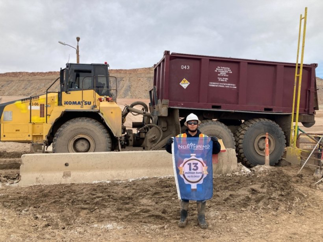 Man holding banner