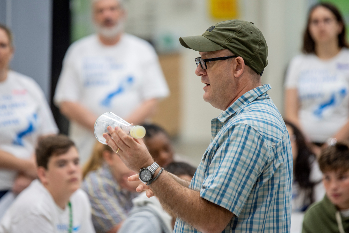 University of Kentucky College of Engineering Paducah campus instructor Jeffrey Seay educated students on how his nonprofit organization, Empowered Solutions for Environmental Sustainability, is recycling plastic bags into biofuels being used as sources of energy in developing countries.