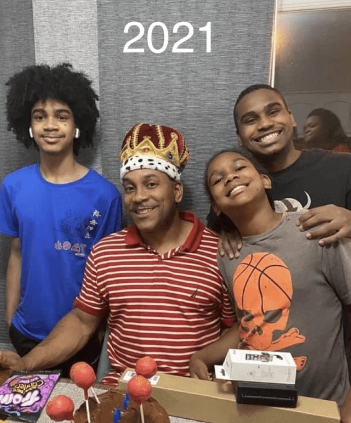 Andre King and his kids.