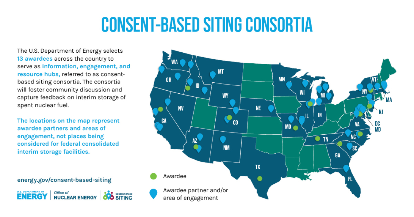 DOE Awards  Million to Support Consent-Based Siting for Spent Nuclear Fuel