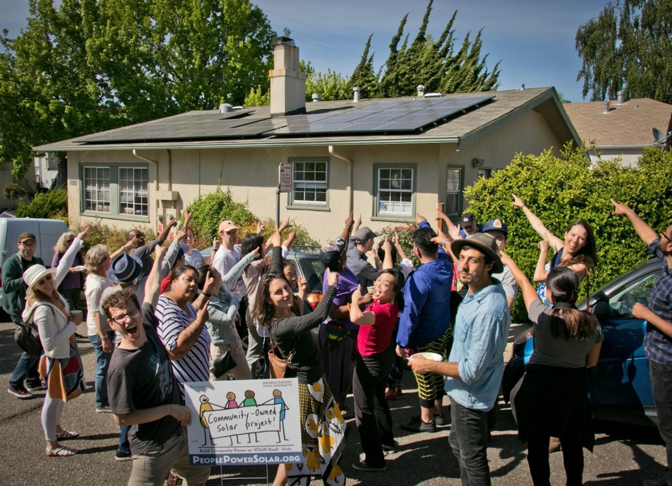 The People Power Solar Cooperative celebrates the installation of a community solar project.