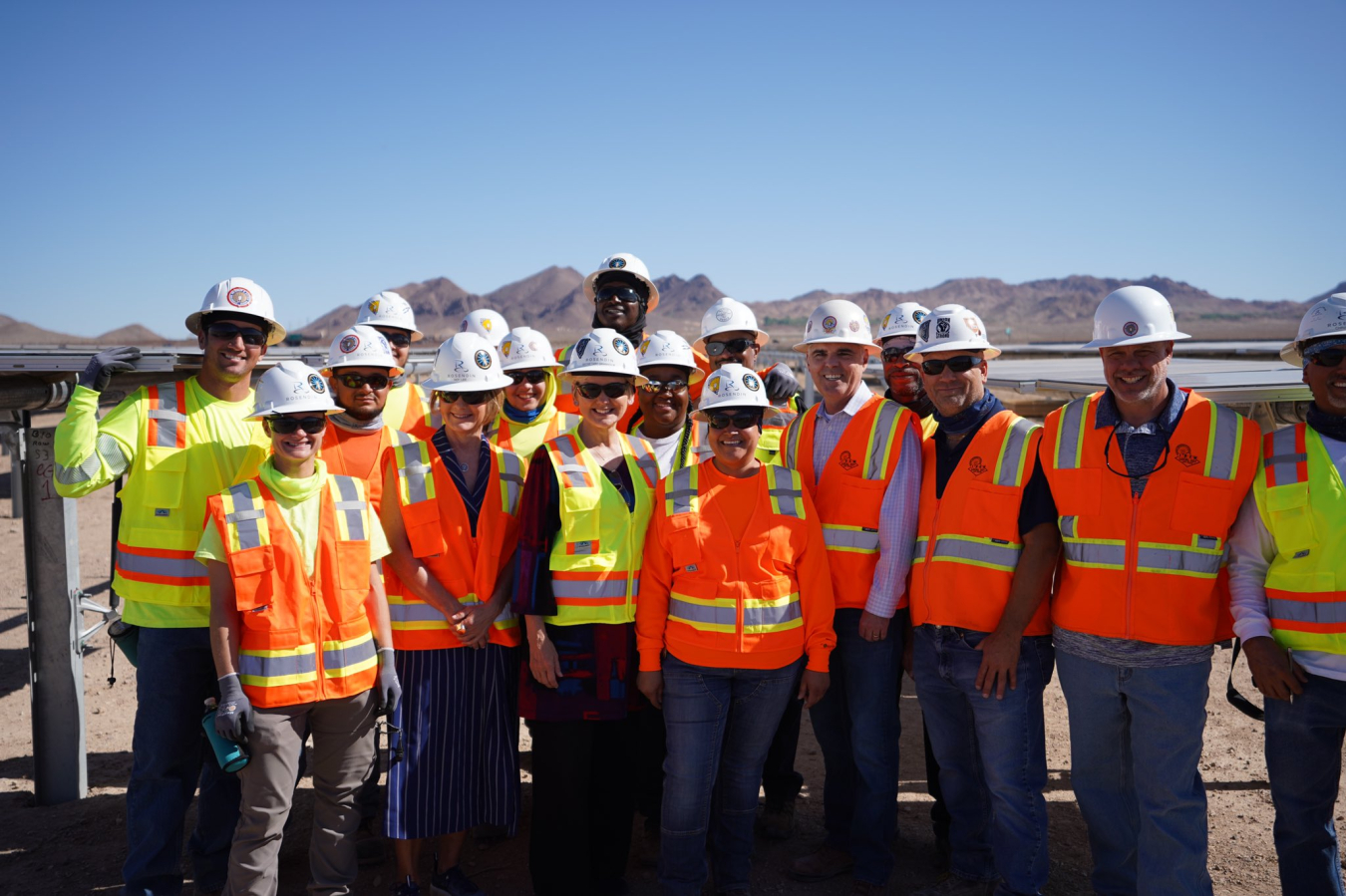 Secretary Granholm meets with utility-scale solar workers in Boulder City, Nevada