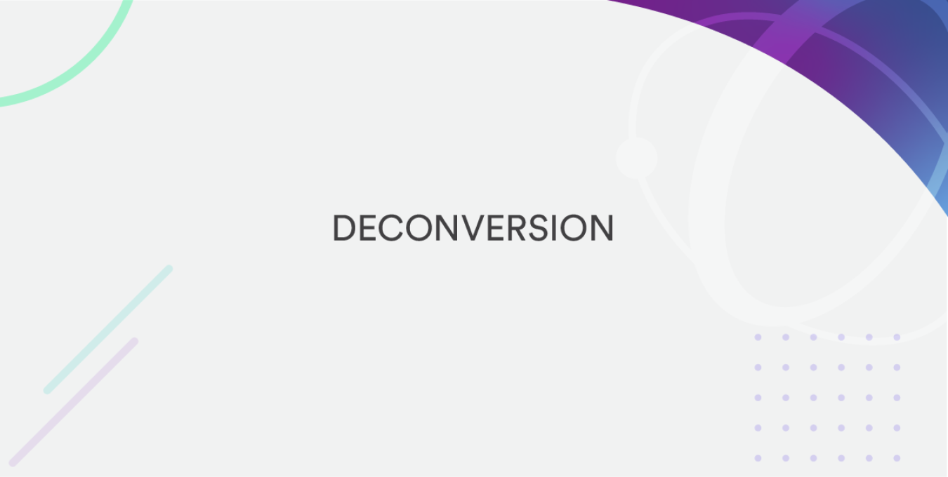 Graphic with the text "Deconversion"