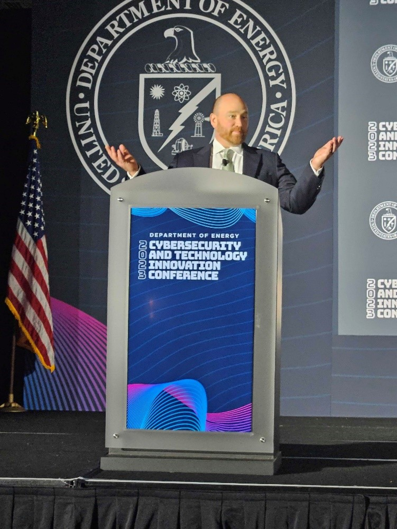 NNSA Associate Administrator for Information Management and Chief Information Officer, James Wolff, opens a plenary session on “Public-Private Partnering to Strengthen and Secure the National Digital Ecosystem”.