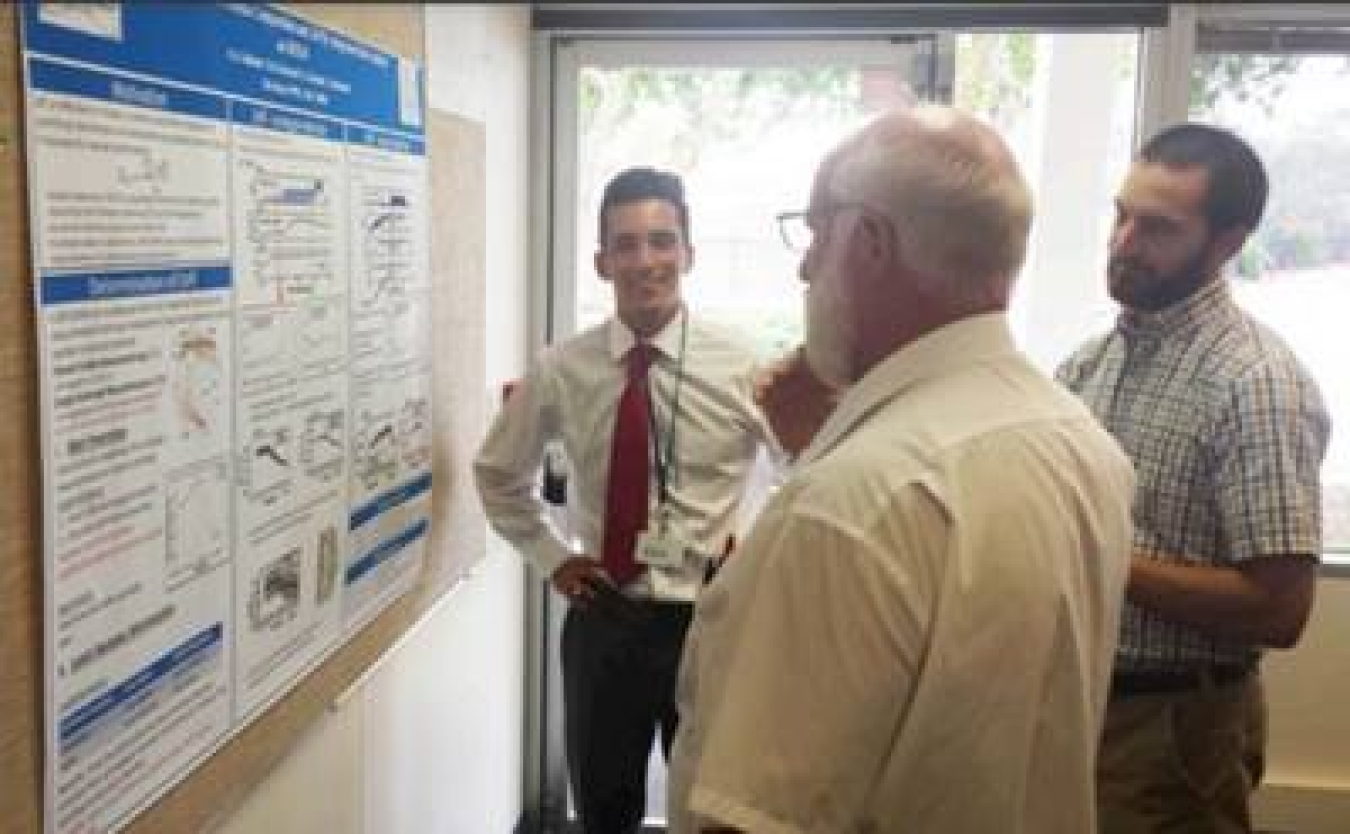 Kyle Callahan presenting a poster