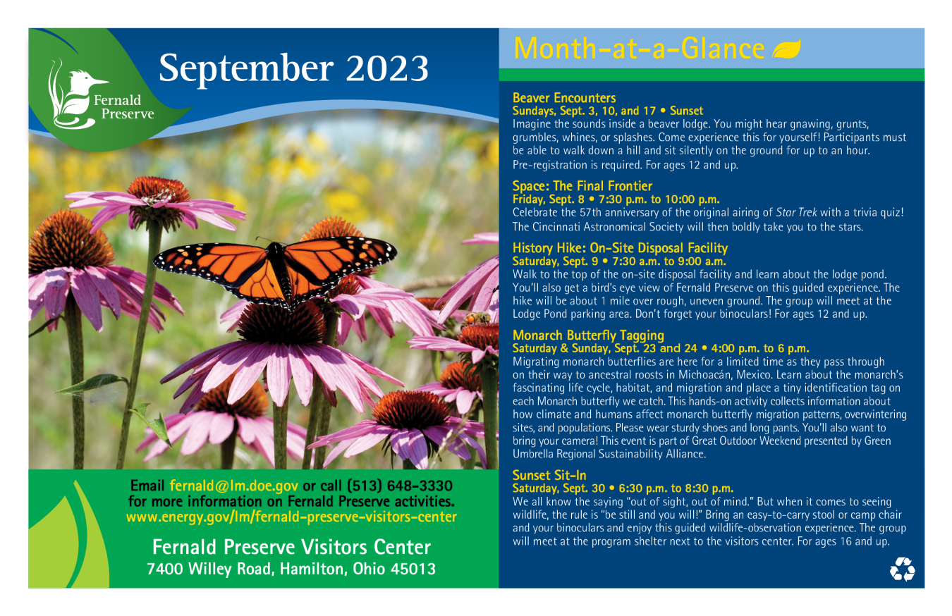 Fernald Preserve September Events 2023