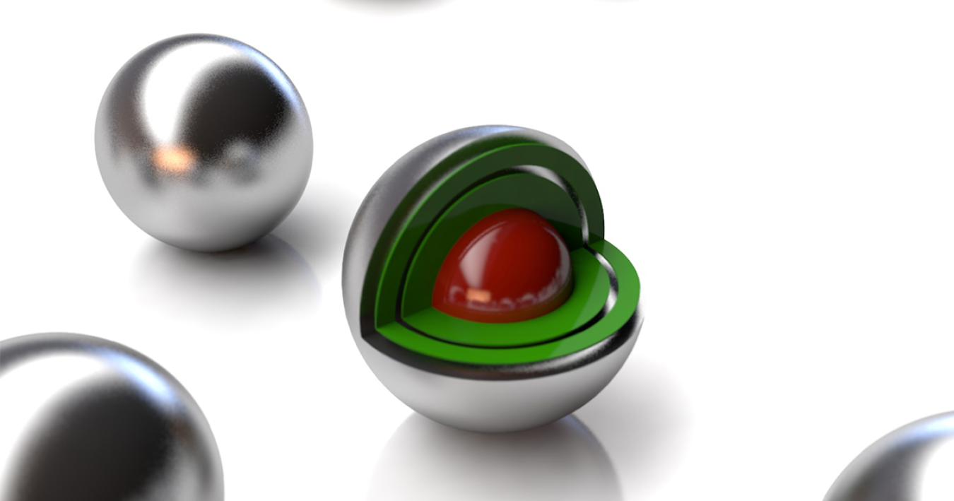 Rendering of TRISO particle