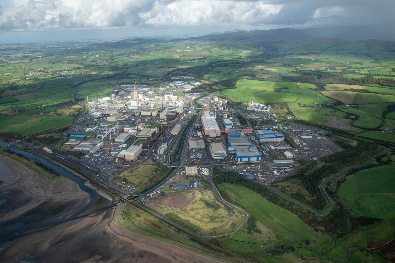 An aeriel view of the United Kingdom's Nuclear Decommissioning Authority Sellafield site.