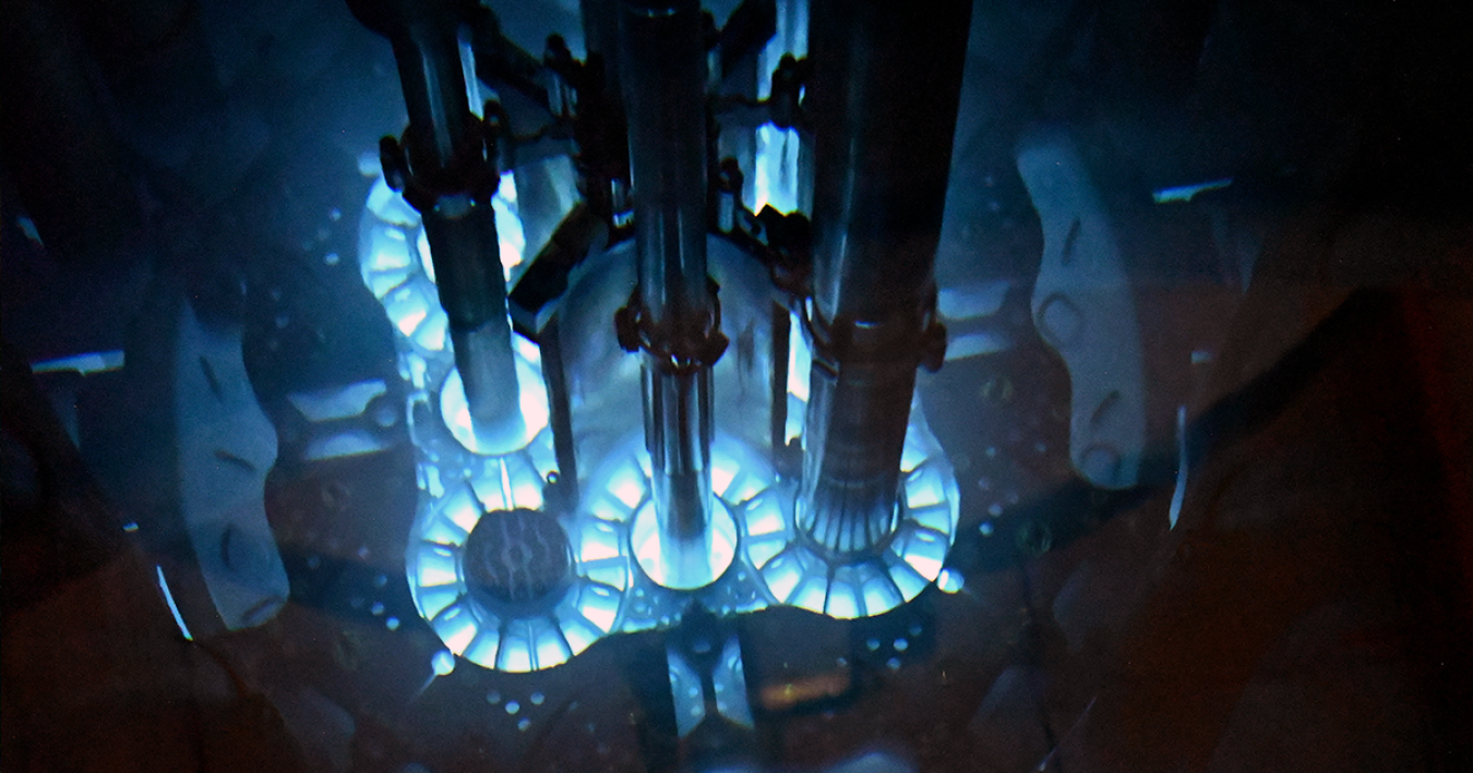 Cherenkov Radiation captured inside the Advanced Test Reactor at Idaho National Laboratory.