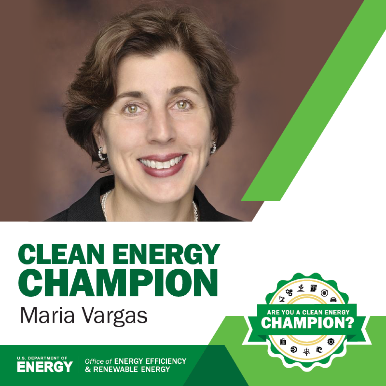 Maria Vargas Clean Energy Champion web graphic