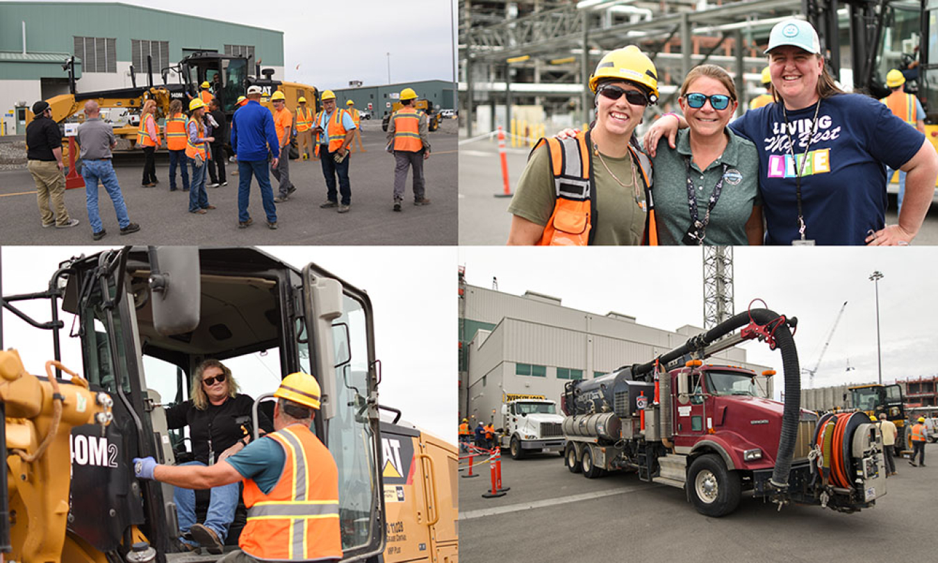 Employees at the Hanford Site's Waste Treatment and Immobilization Plant recently hosted their inaugural Heavy Equipment Expo.