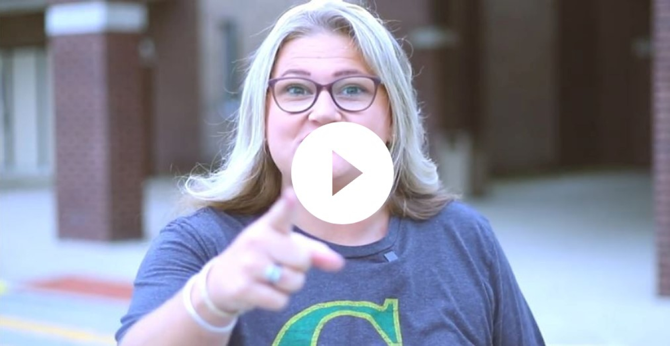 Video thumbnail shows a woman speaking to the camera.
