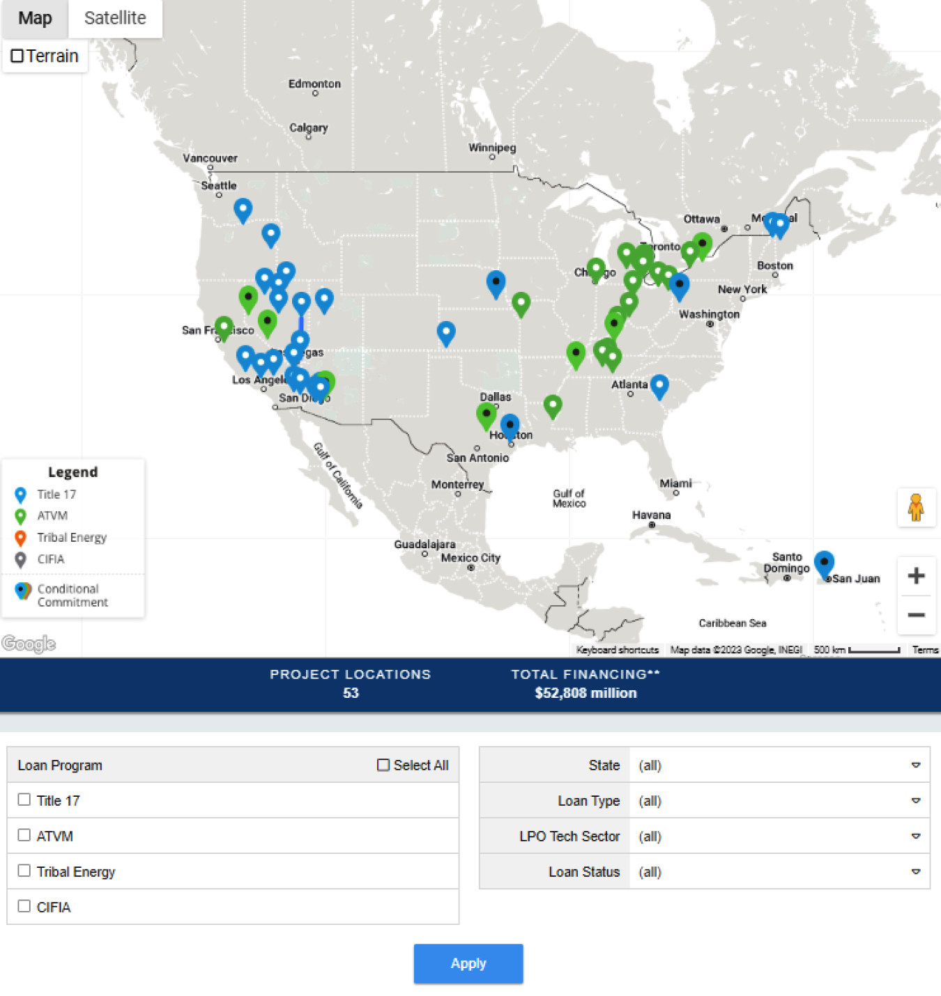 Still image of LPO's Portfolio Projects Dynamic Map