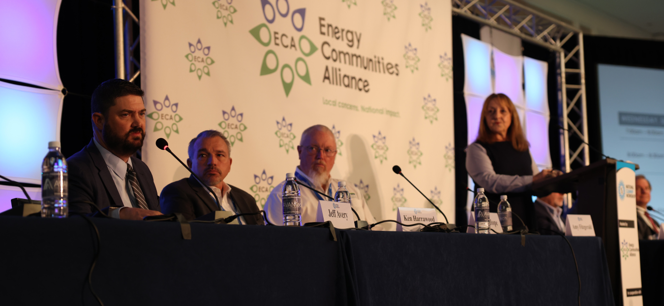 Panel participants on podium