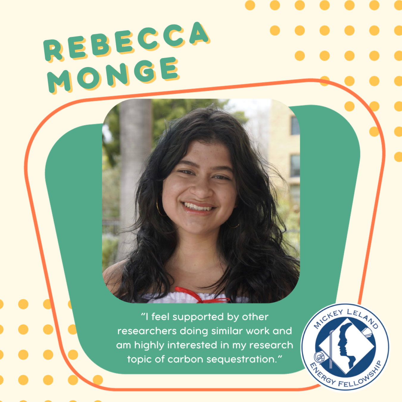 Rebecca Monge spotlight graphic