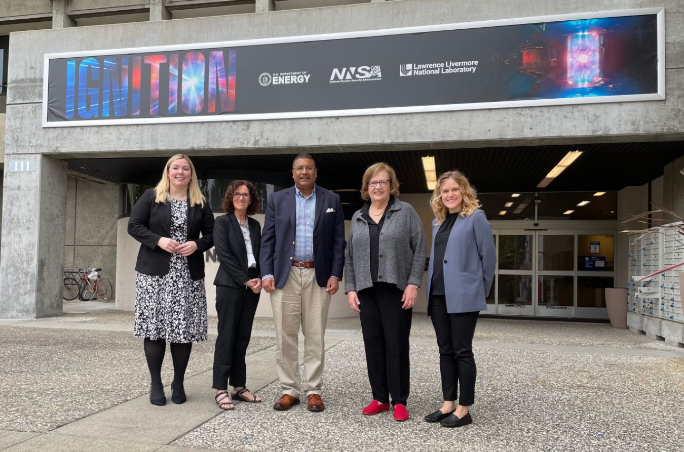 NNSA Senior Advisor Jordan Hibbs, Janis Parenti, Frank Rose, Pat Falcone, and NNSA Communications Director Anna Newby
