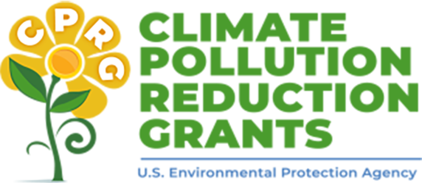 Climate Pollution Reduction Grants logo with yellow flower graphic