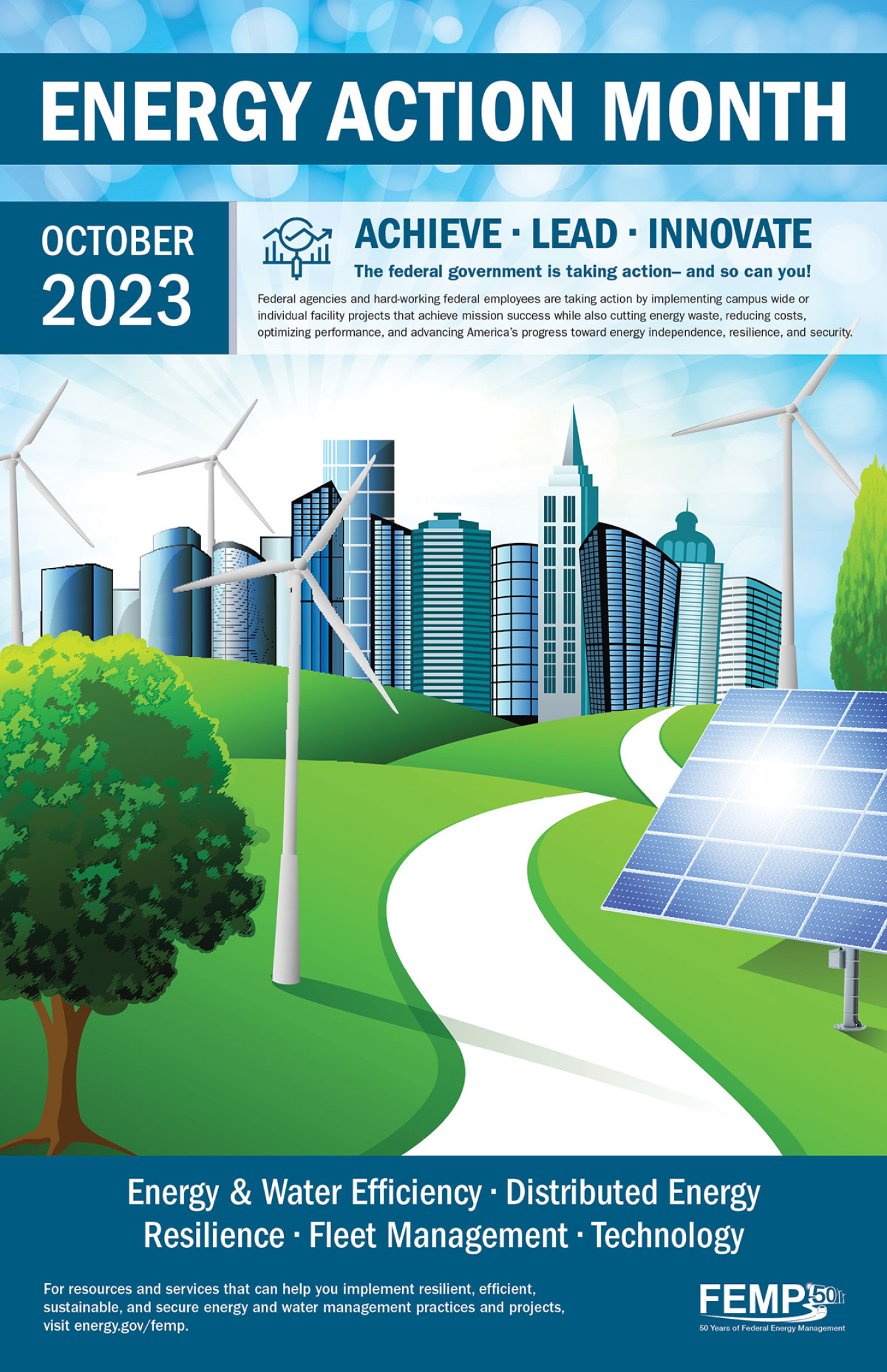 The poster for Energy Action Month (October 2023).