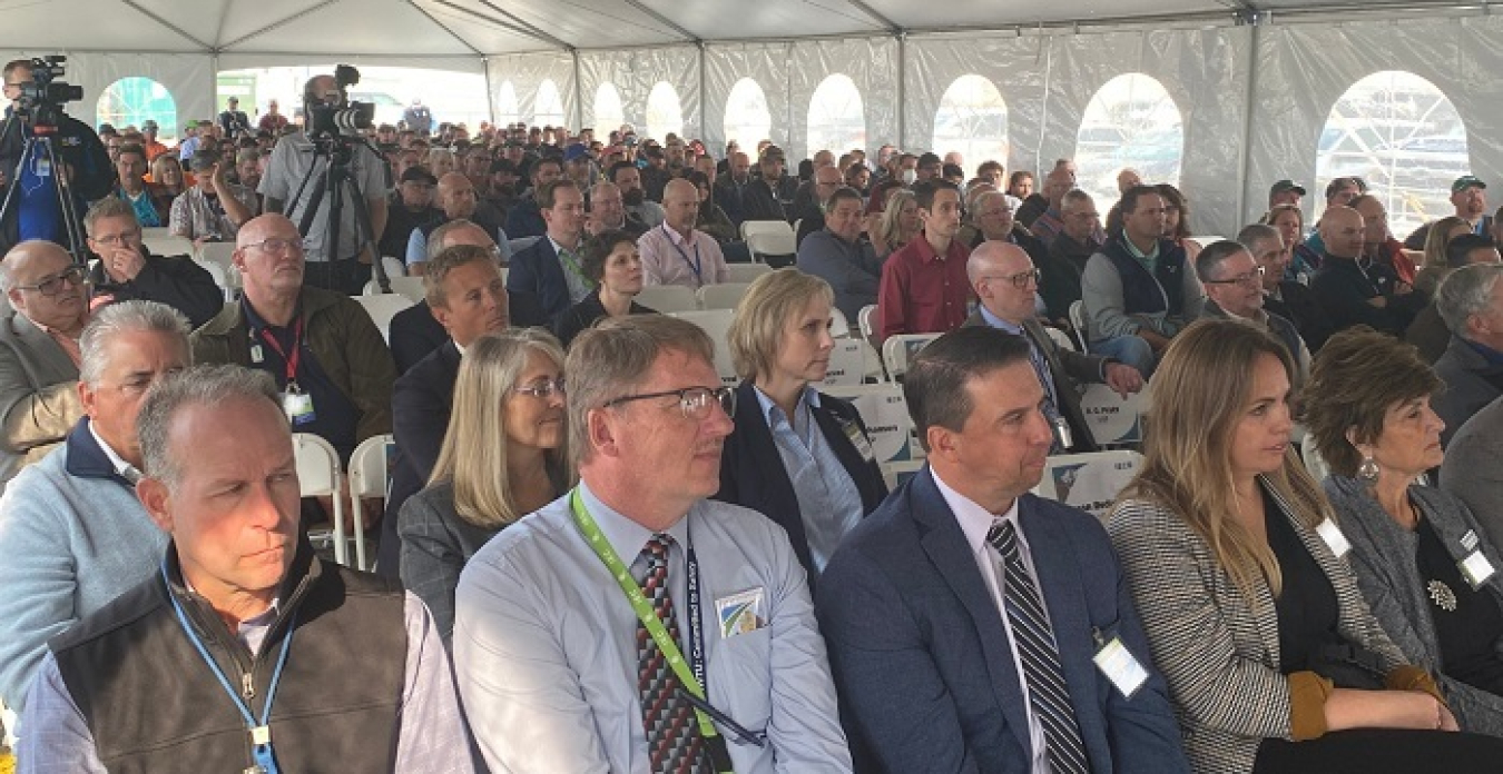 A view of the guests at the Integrated Waste Treatment Unit celebration held at the Idaho National Laboratory Site.