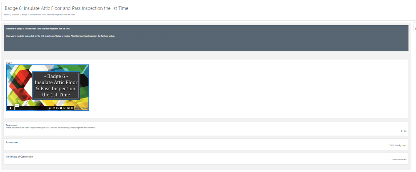 One of the badges in Minnesota's customized training. Photo courtesy of the Minnesota Department of Commerce.