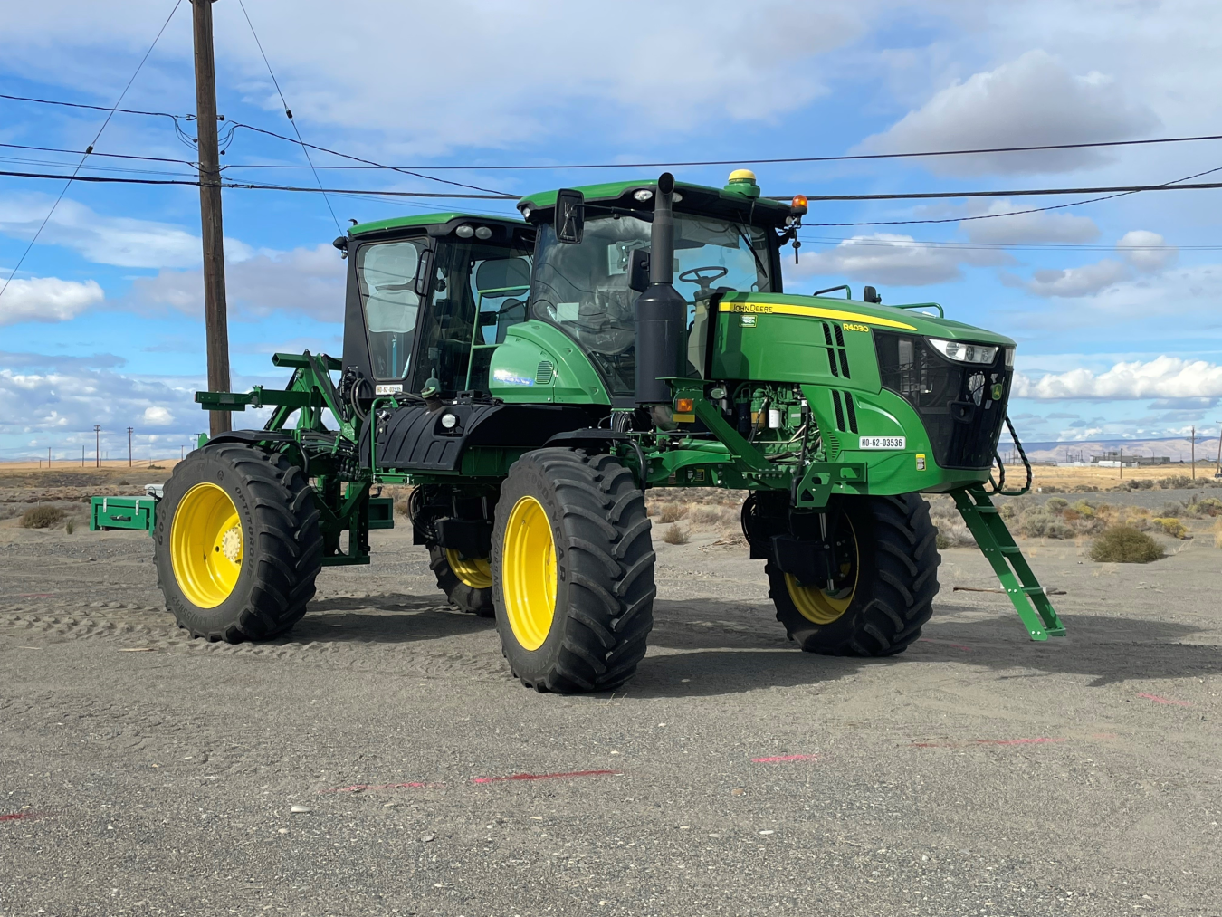 Large, green, John Deere tractor